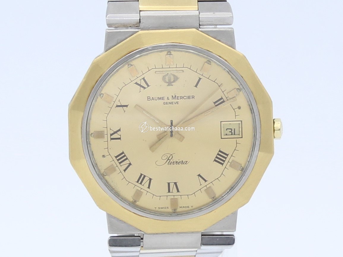 Baume & Mercier Riviera Mens watch Unisex Quartz Gold Steel A51120.018