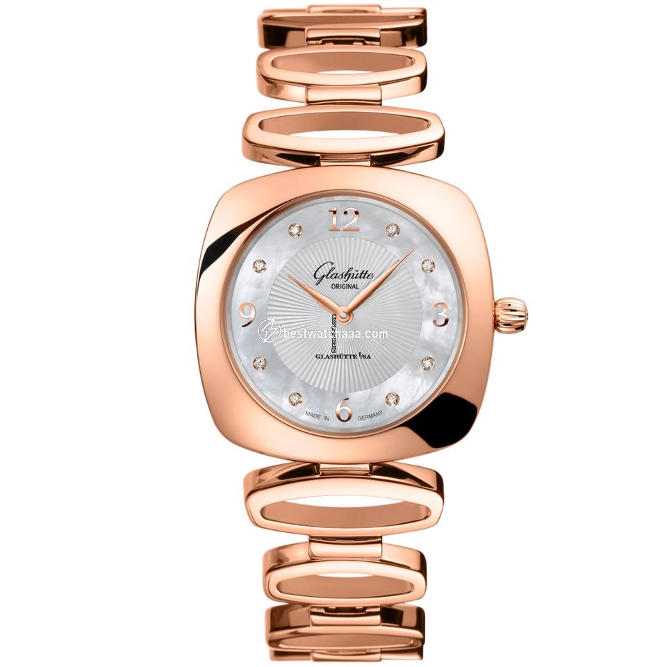 Glash��tte Original Pavonina Womens watch Quartz Red gold 1-03-02-04-05-14
