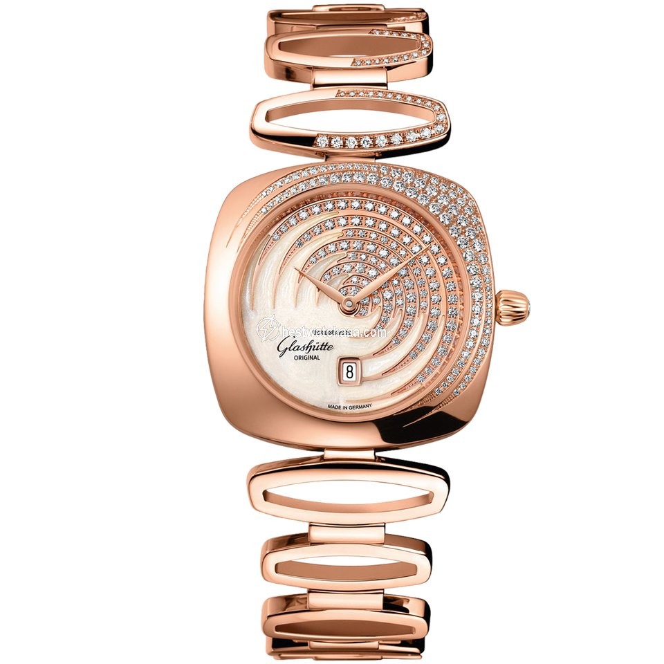 Glash��tte Original Pavonina Womens watch Quartz Red gold 1-03-01-03-15-11