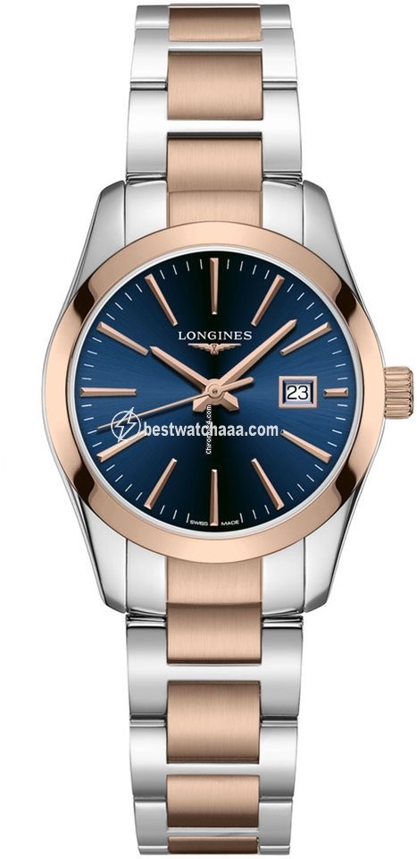 Longines Conquest Classic Womens watch Quartz Gold Steel L2.286.3.92.7