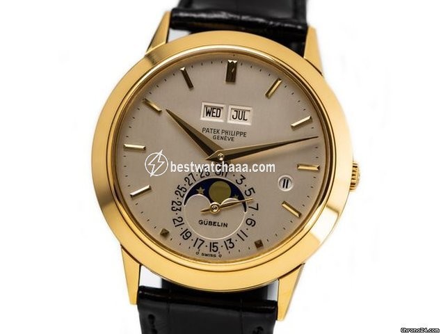 Patek Philippe Perpetual Calendar Mens watch Unisex Automatic Yellow gold 3450