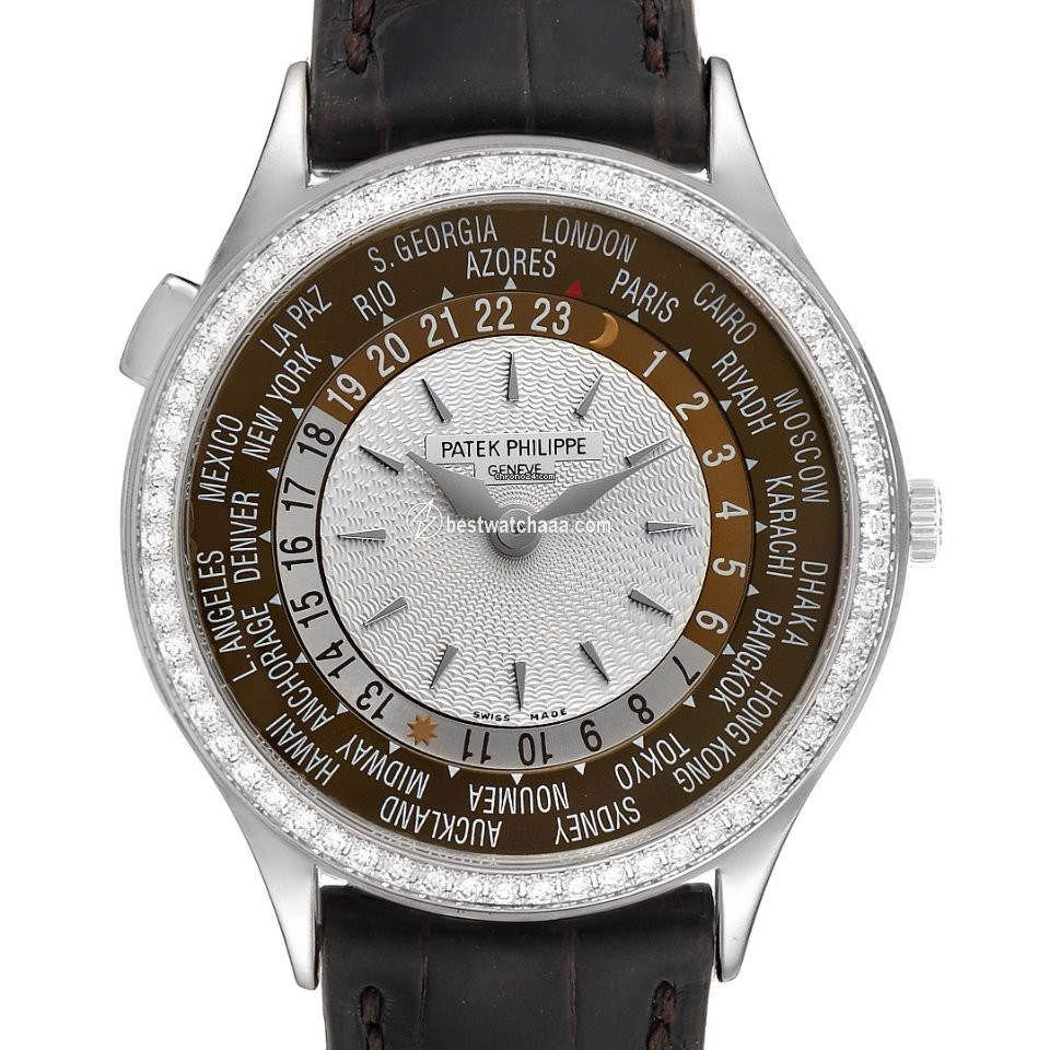 Patek Philippe World Time Mens watch Unisex Automatic White gold 7130G