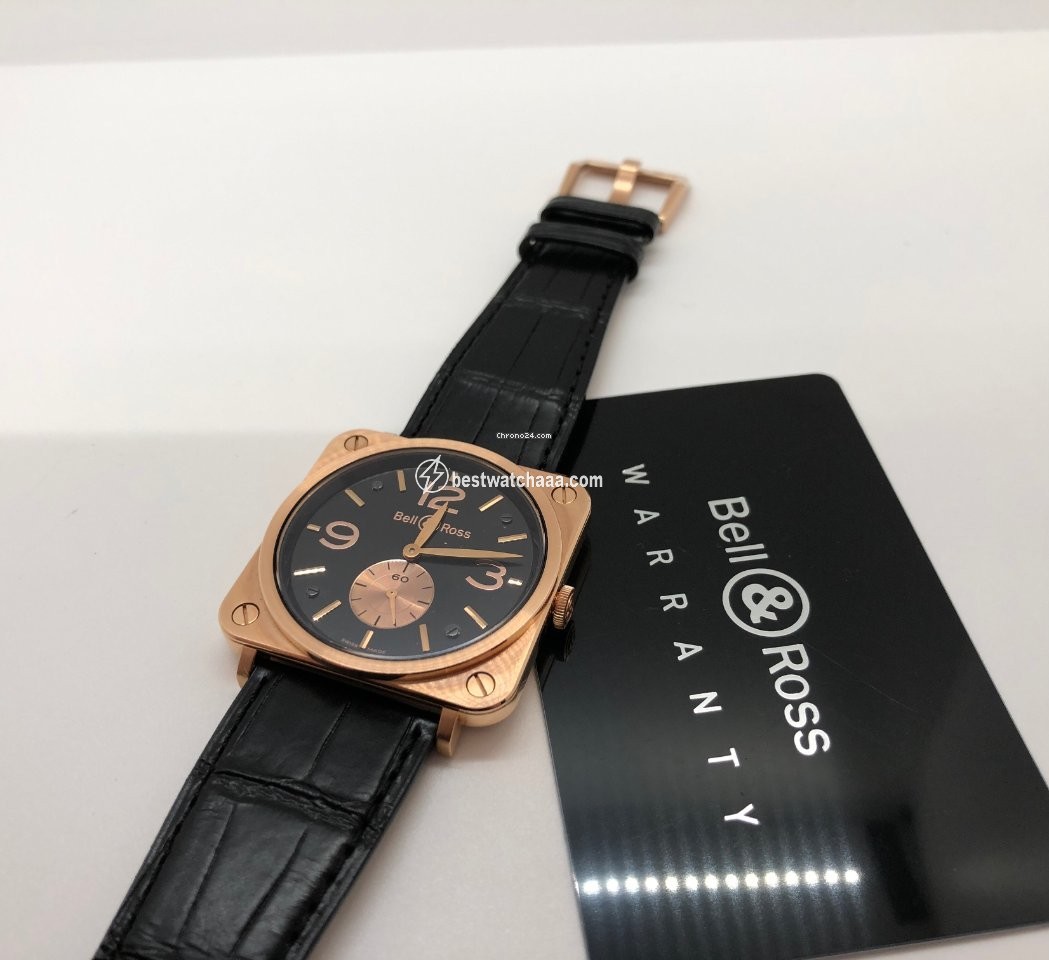 Bell & Ross BR S Mens watch Unisex Manual winding Rose gold BRS-70-R
