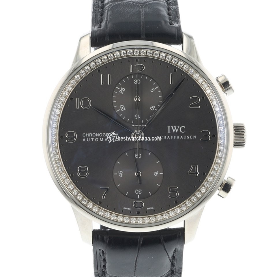 IWC Portuguese Chronograph Mens watch Unisex Automatic White gold IW371473