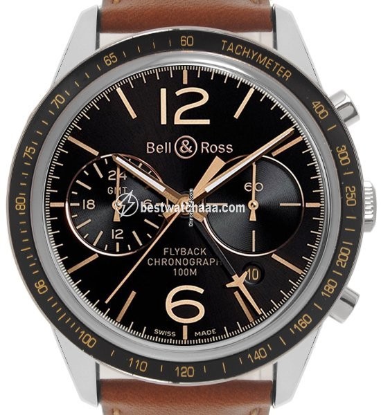 Bell & Ross BR V1 Mens watch Unisex Automatic Steel BRV126-FLY-GMT SCA