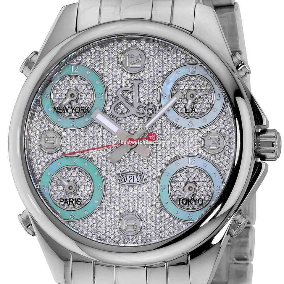 Jacob & Co. Five Time Zone Mens watch Unisex Quartz Steel JC30G