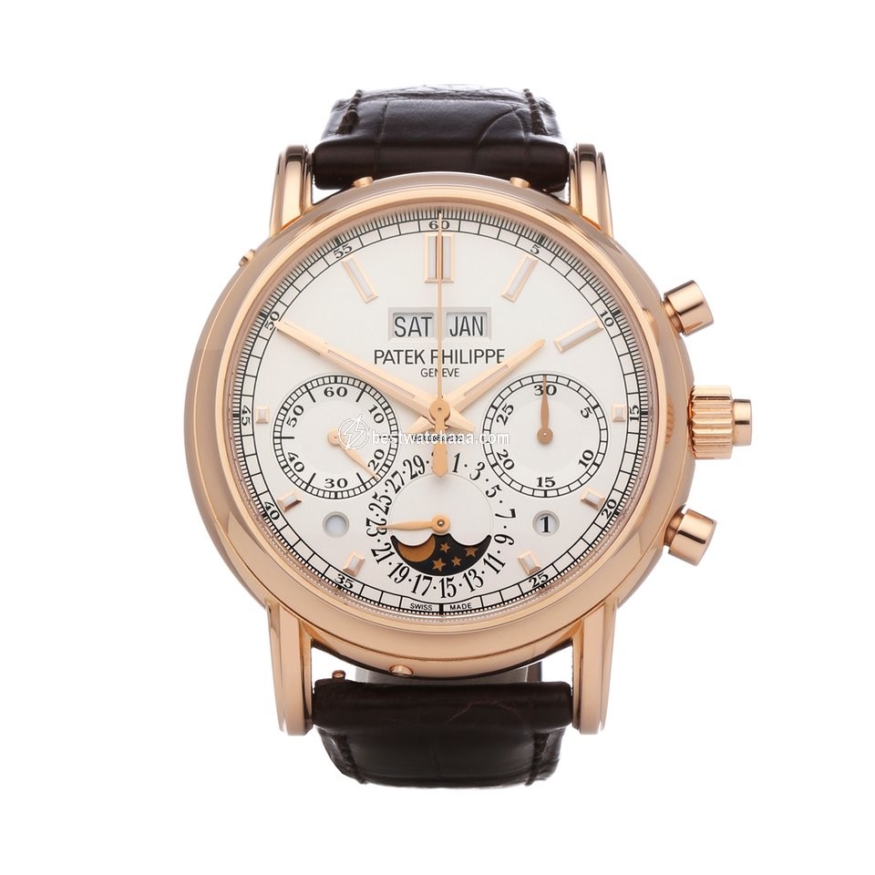 Patek Philippe Perpetual Calendar Chronograph Mens watch Unisex Manual winding Rose gold 5204R-001