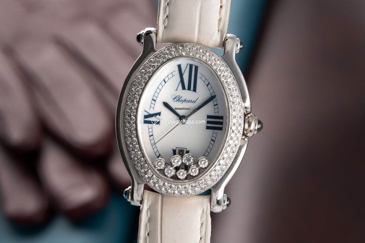 Chopard Happy Sport Womens watch Quartz White gold 27 7012-23