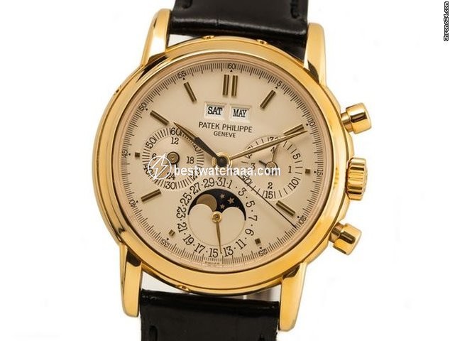 Patek Philippe Perpetual Calendar Chronograph Mens watch Unisex Manual winding Yellow gold 3971