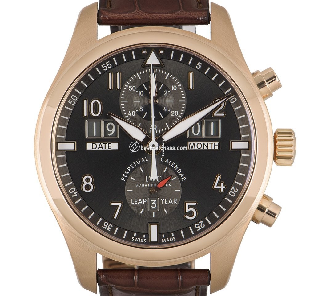 IWC Pilot Spitfire Perpetual Calendar Digital Date-Month Mens watch Unisex Automatic Rose gold IW379105