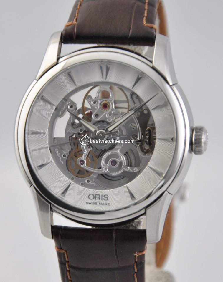 Oris Artelier Skeleton Mens watch Unisex Automatic Steel 01 734 7670 4051-07 5 21 70FC
