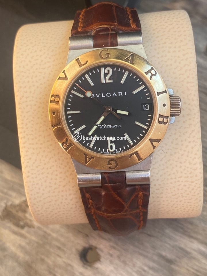 Bulgari Diagono Womens watch Automatic Gold Steel LCV 29 S