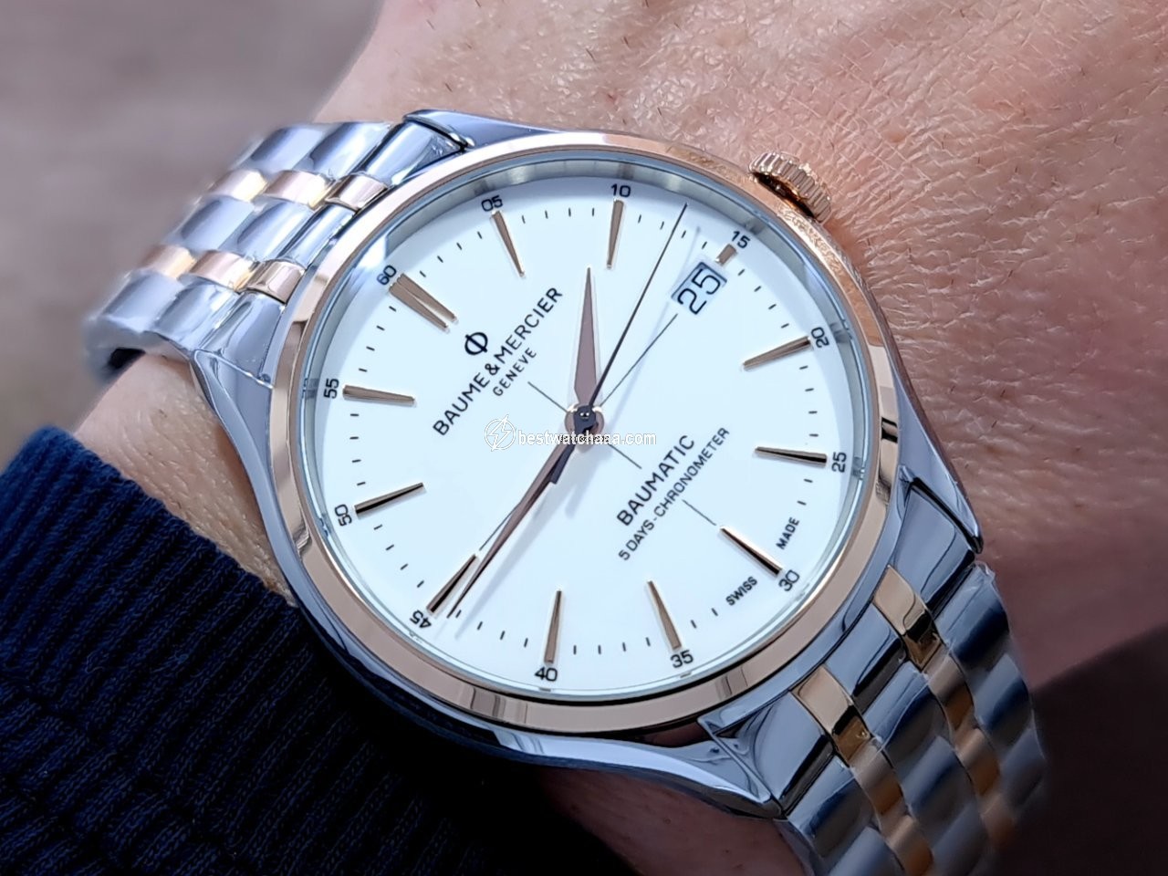 Baume & Mercier Clifton Mens watch Unisex Automatic Gold Steel M0A10458