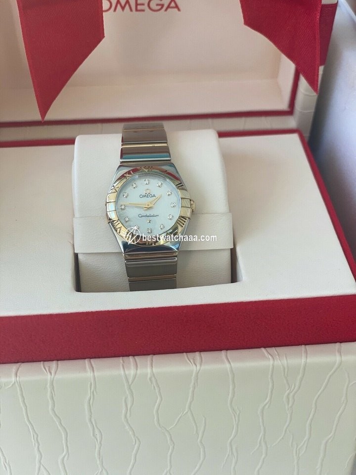 Omega Constellation Quartz Womens watch Quartz Gold Steel 123.20.24.60.55.004