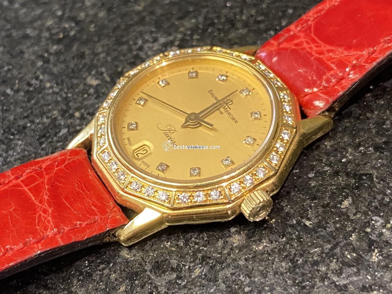 Baume & Mercier Riviera Mens watch Unisex Quartz Yellow gold 87012.1