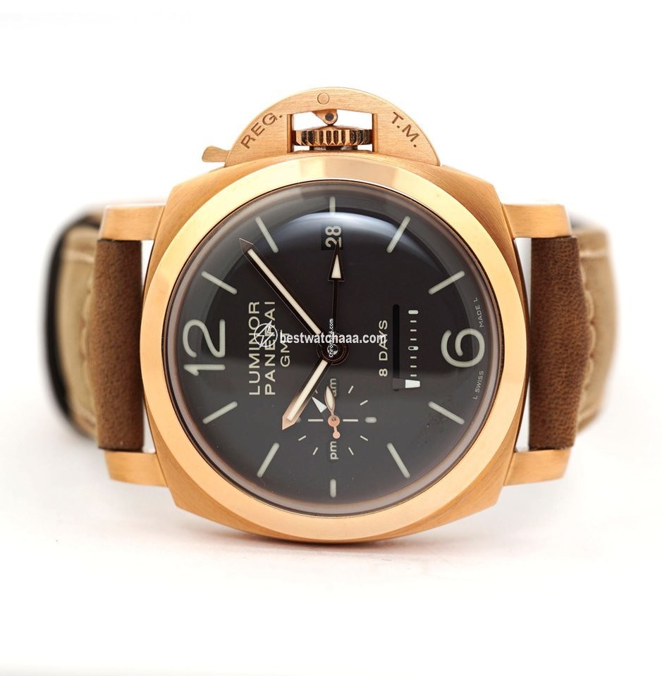 Panerai Luminor 1950 8 Days GMT Mens watch Unisex Manual winding Rose gold PAM 00289