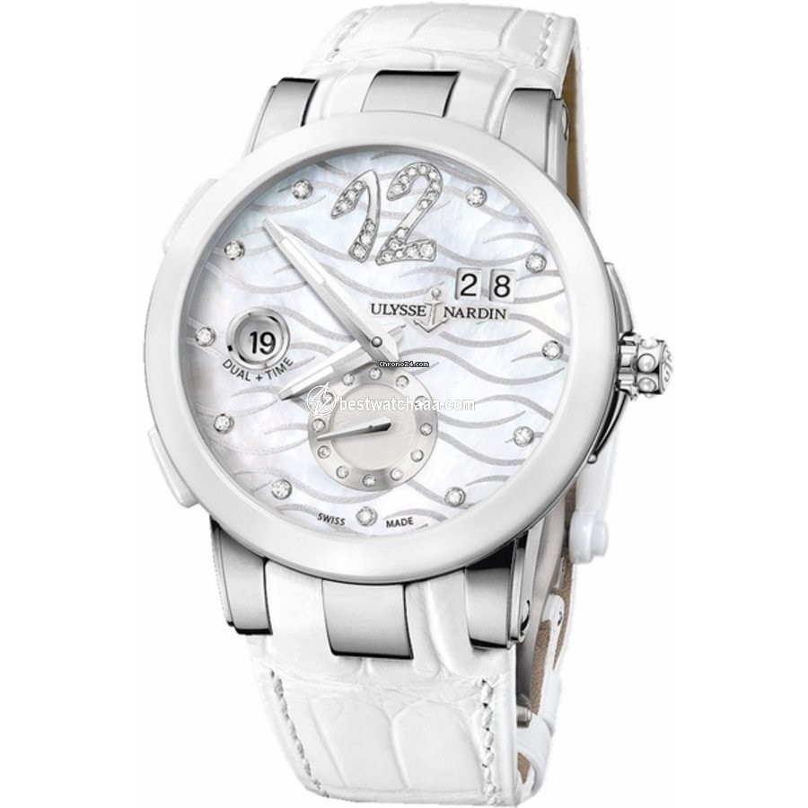 Ulysse Nardin Executive Dual Time Lady Womens watch Automatic Steel 243-10-691