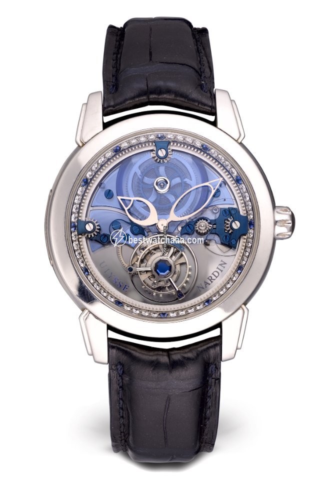 Ulysse Nardin Royal Blue Tourbillon Mens watch Unisex Manual winding Platinum 799-80