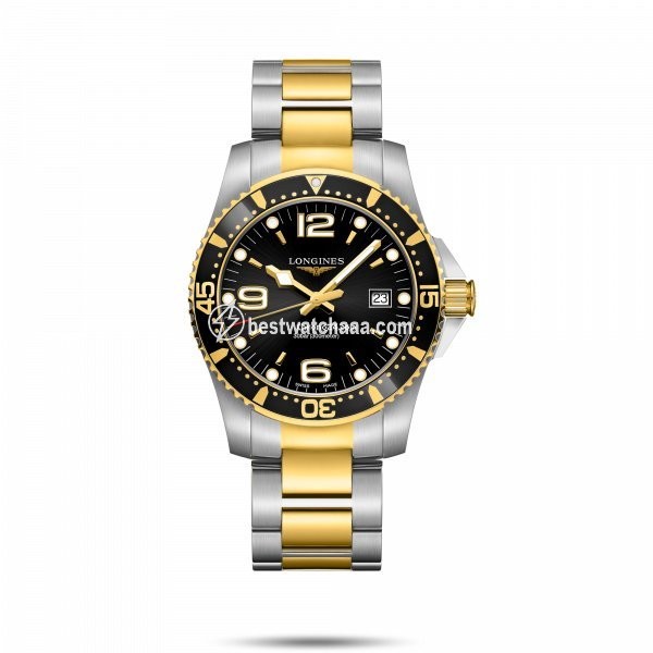 Longines HydroConquest Mens watch Unisex Quartz Gold Steel L3.740.3.56.7