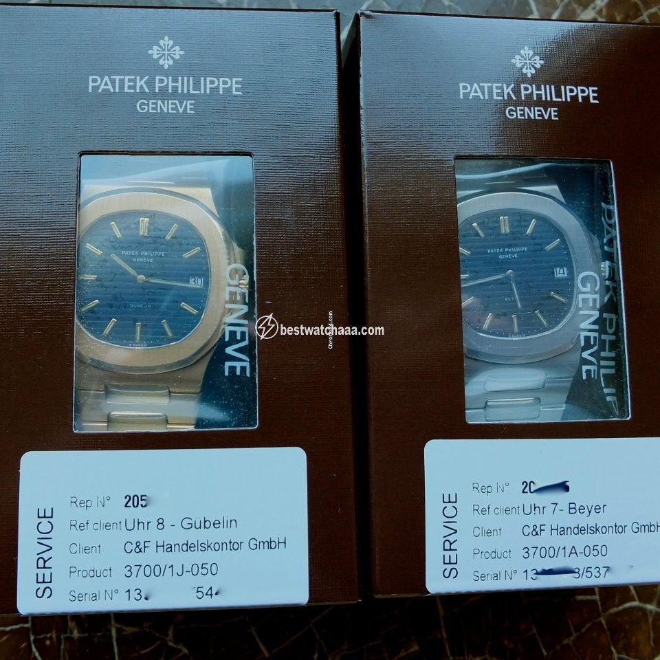 Patek Philippe Nautilus Mens watch Unisex Automatic Steel 3700 PP Nautlius Jumbo Stahl Beyer + 3700 GG G��1belin -41mm Sammlerpaket