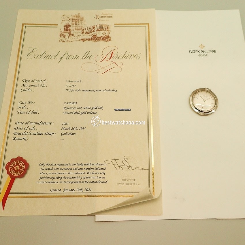 Patek Philippe Mens watch Unisex Manual winding White gold 782