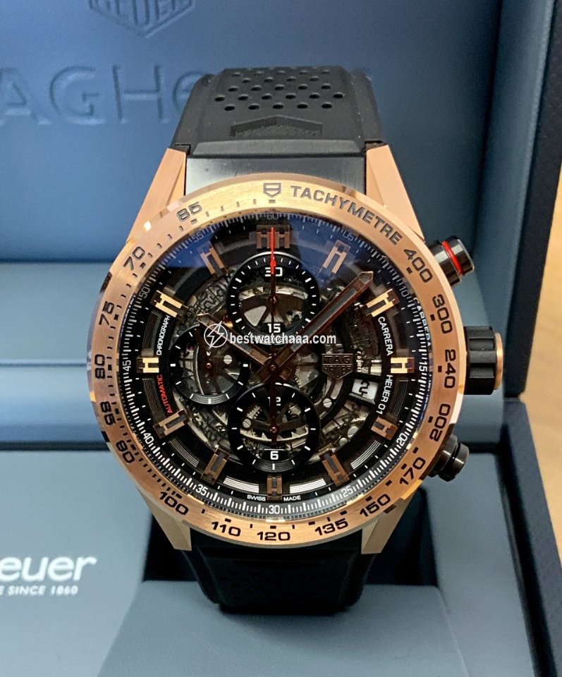 TAG Heuer Carrera Mens watch Unisex Automatic Rose gold CAR205B.FT6087