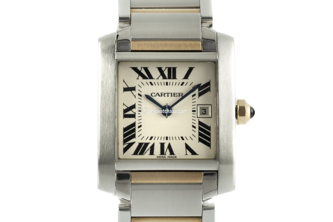 Cartier Tank Francaise Womens watch Quartz Gold Steel 2465