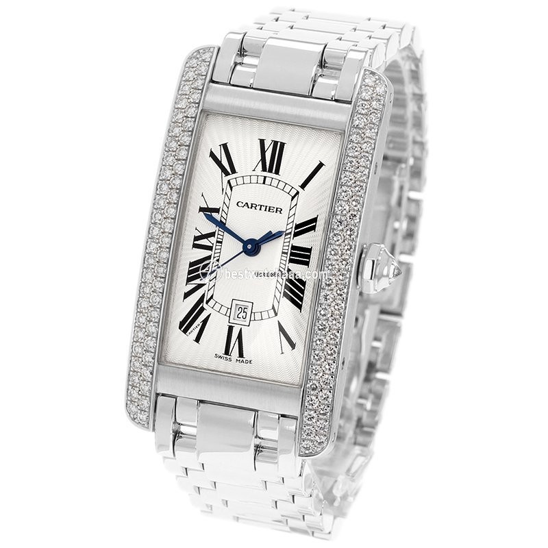 Cartier Tank Americaine Womens watch Automatic White gold WB7026L1