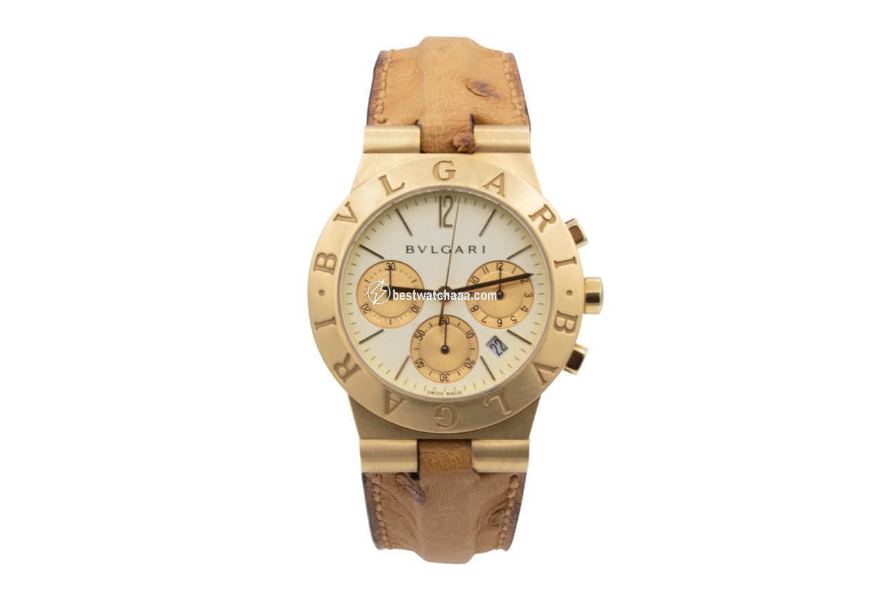 Bulgari Diagono Mens watch Unisex Quartz Yellow gold CH 35 G
