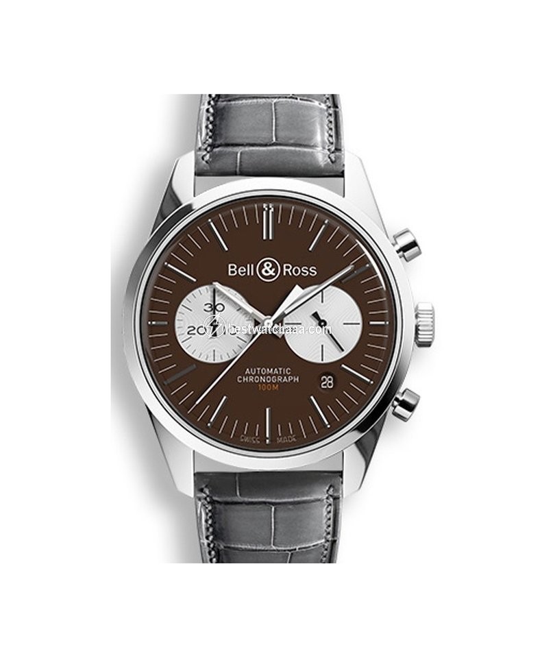 Bell & Ross Vintage Automatic Steel BRG126-BRN-ST SCR2