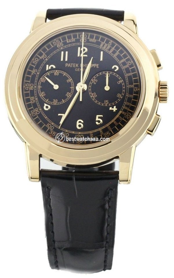 Patek Philippe Chronograph Mens watch Unisex Manual winding Yellow gold 5070J