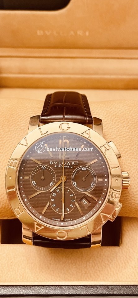 Bulgari Mens watch Unisex Automatic Rose gold 00381