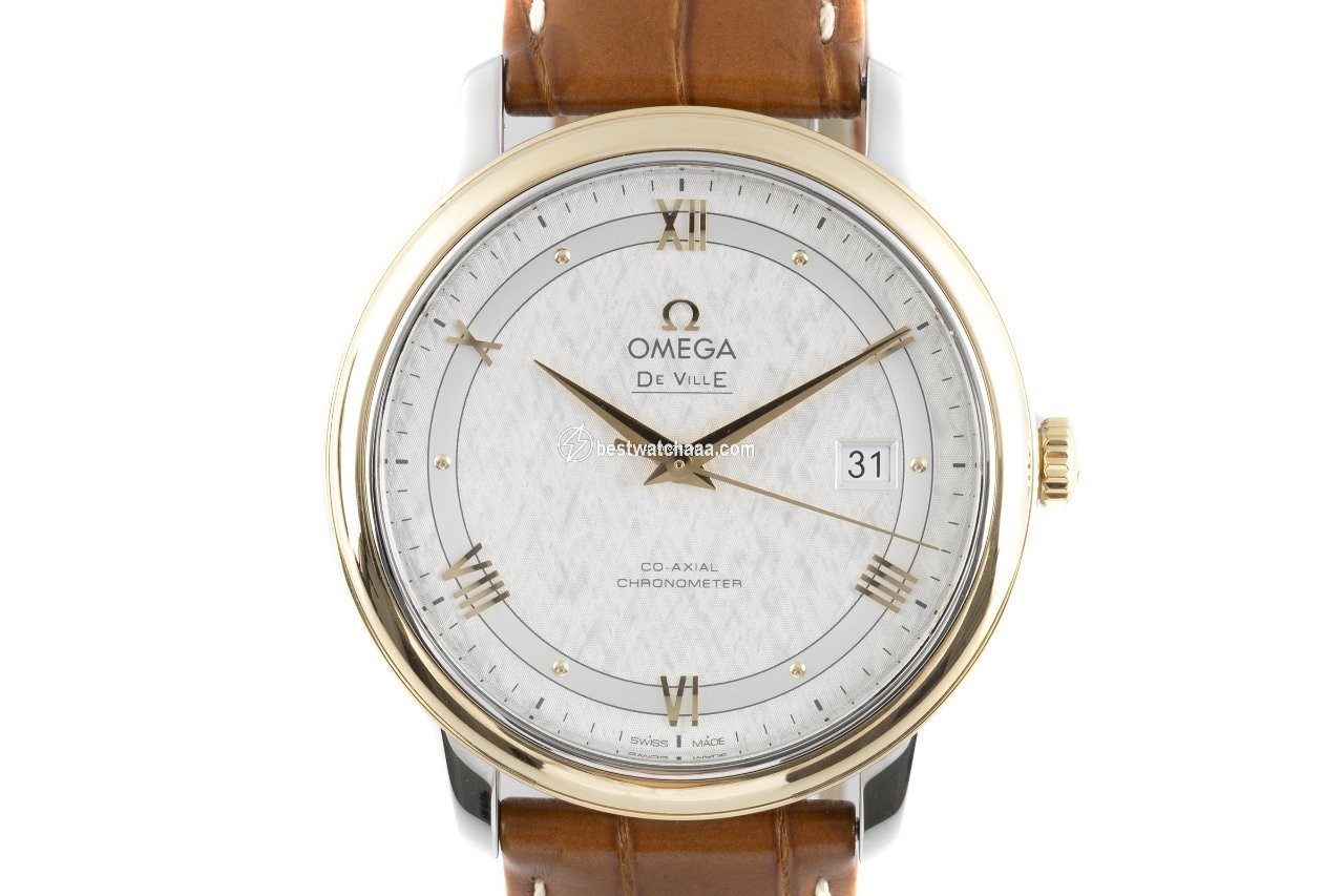 Omega De Ville Prestige Mens watch Unisex Automatic Gold Steel 424.23.40.20.02.001