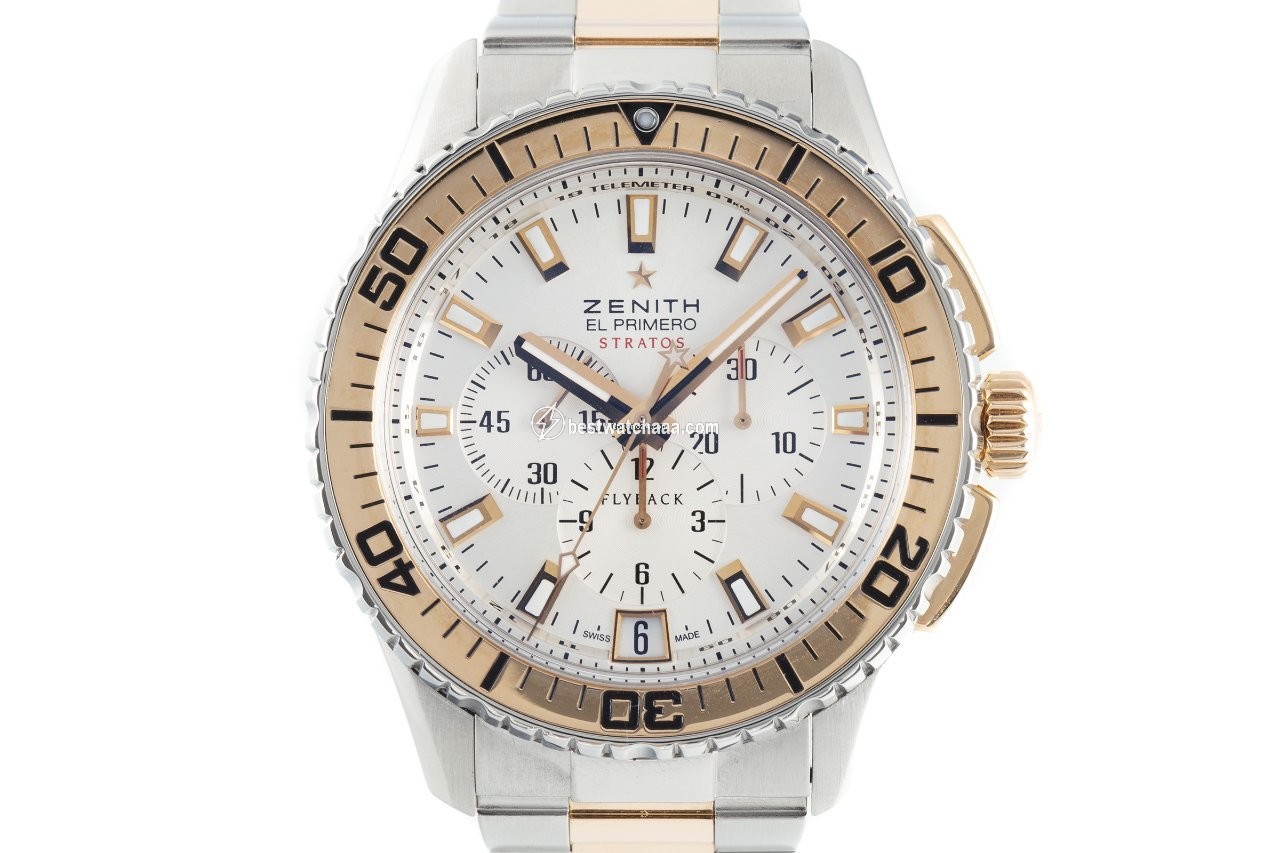 Zenith El Primero Stratos Flyback Mens watch Unisex Automatic Gold Steel 51.2061.405 01.M2060