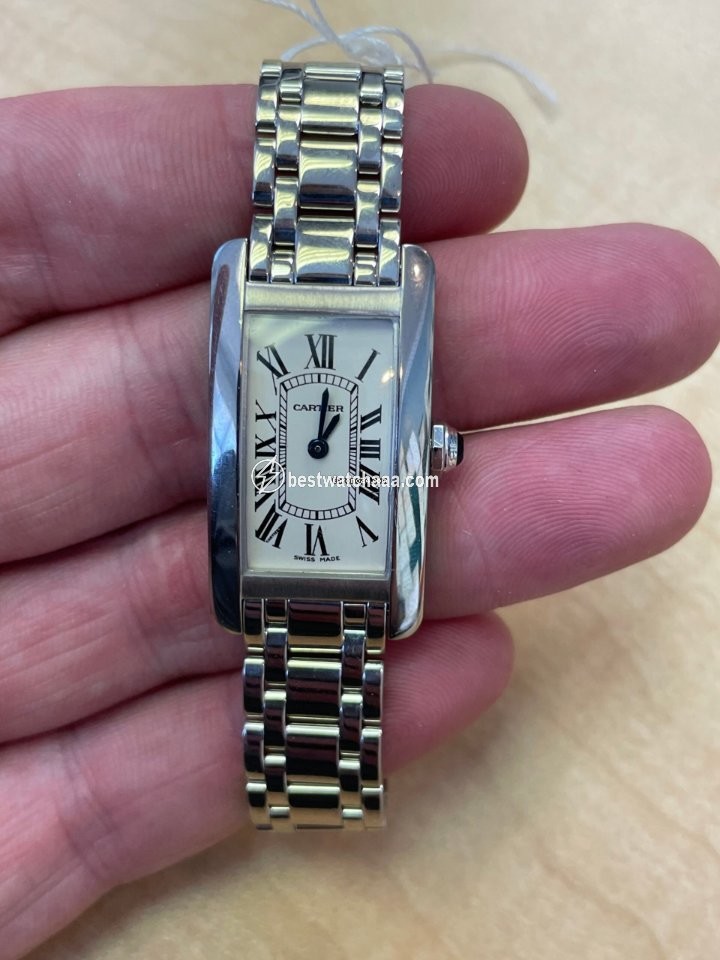 Cartier Tank Americaine Womens watch Quartz White gold W26019L1