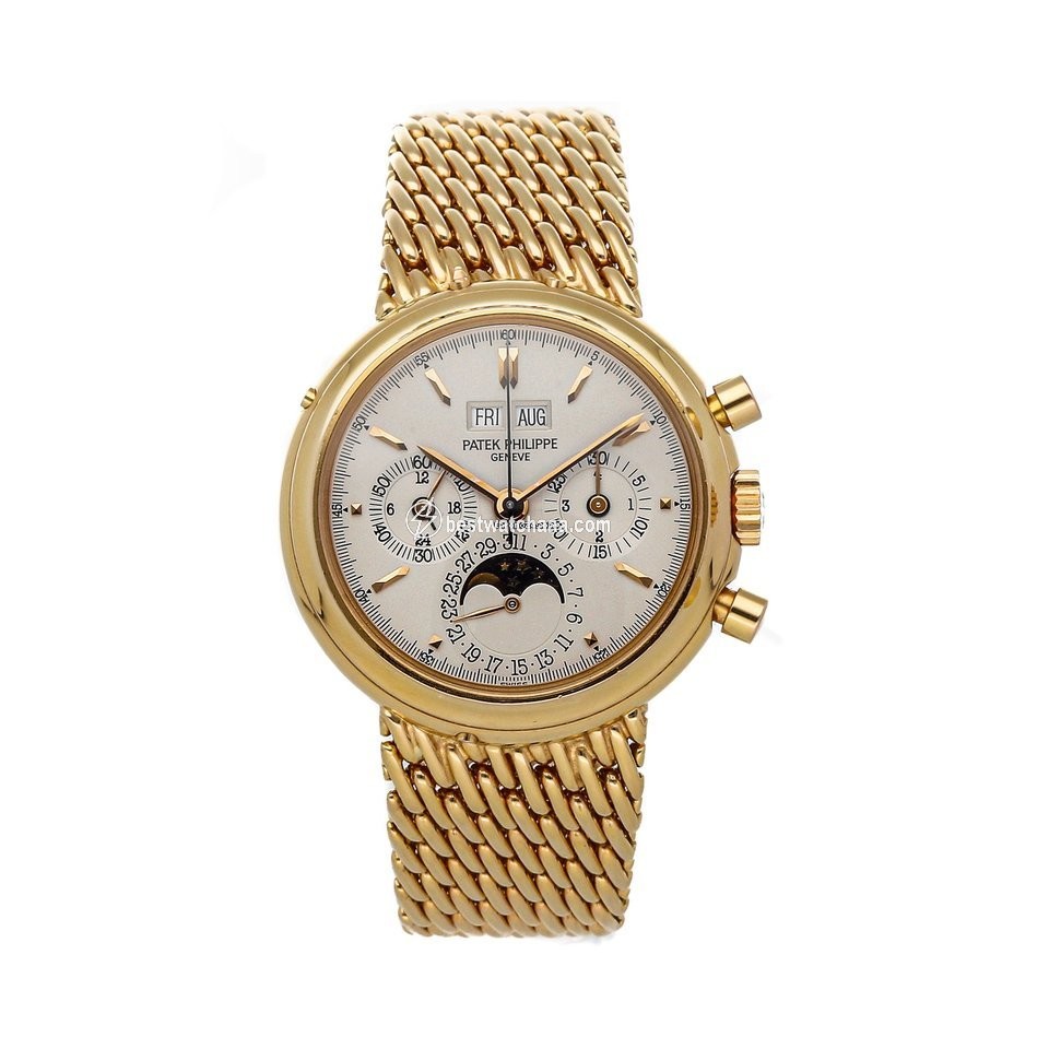 Patek Philippe Perpetual Calendar Chronograph Mens watch Unisex Manual winding Yellow gold 3970 002R
