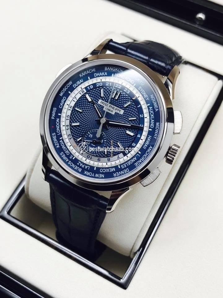 Patek Philippe World Time Chronograph Mens watch Unisex Automatic White gold 5930G-010
