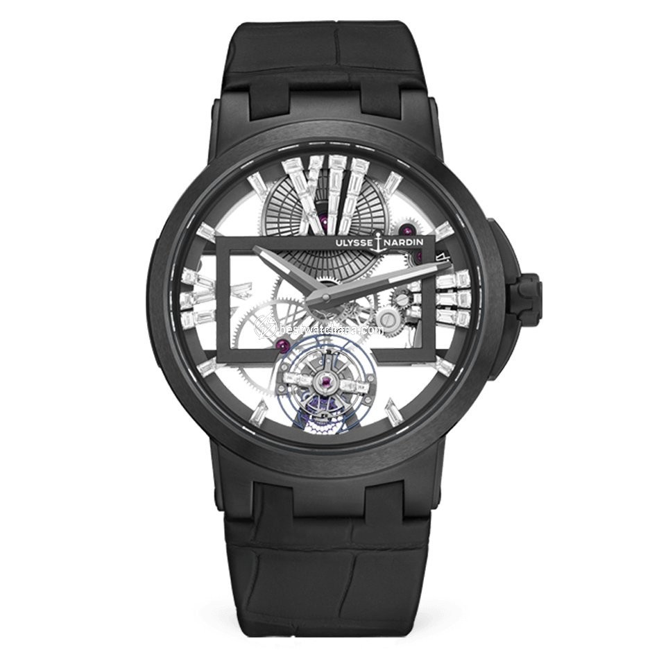Ulysse Nardin Executive Skeleton Tourbillon Mens watch Unisex Manual winding Titanium 1713-139 MAGIC-BLACK