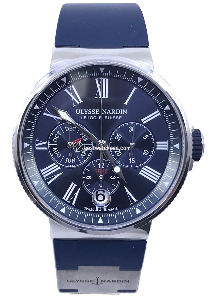 Ulysse Nardin Marine Chronograph Mens watch Unisex Automatic Steel 1533-150-3 43