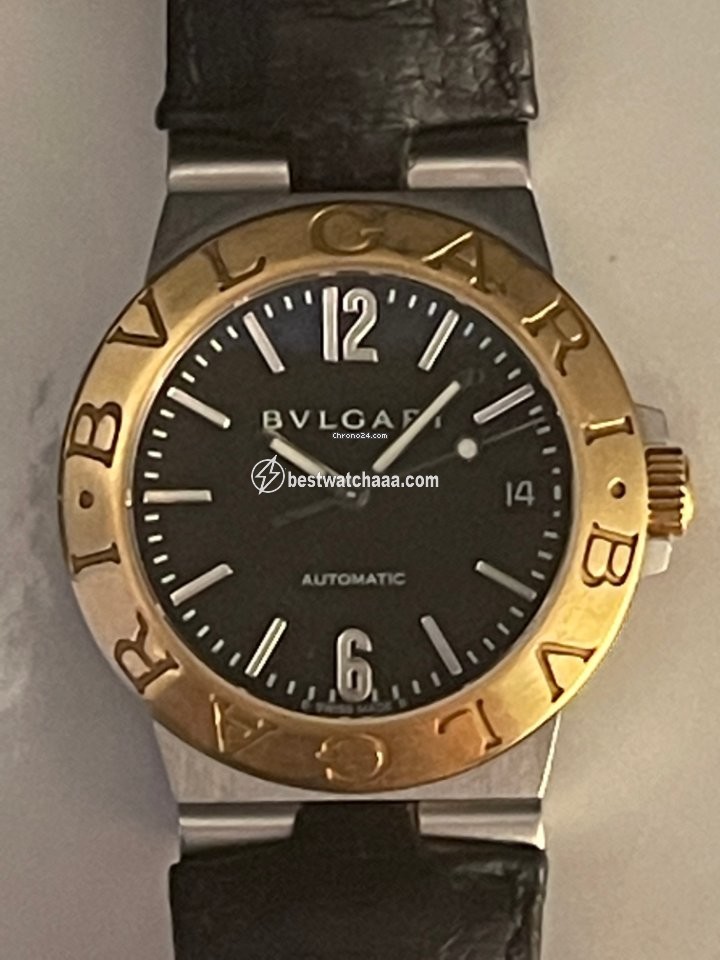 Bulgari Diagono Mens watch Unisex Automatic Gold Steel LC35SG