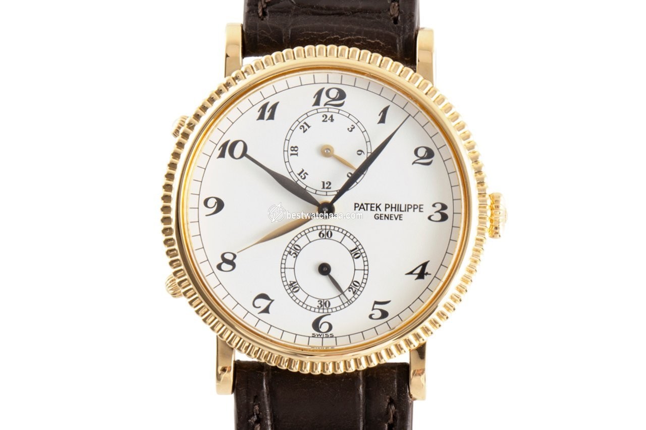 Patek Philippe Travel Time Mens watch Unisex Manual winding Yellow gold 5034