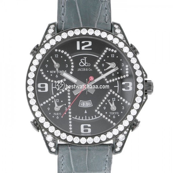 Jacob & Co. Five Time Zone Quartz Steel JC-2BCDADC
