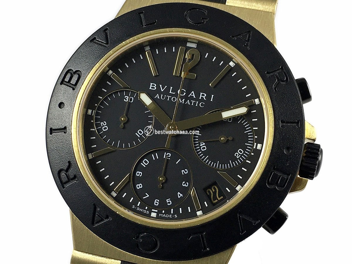Bulgari Diagono Mens watch Unisex Automatic Yellow gold AC38G