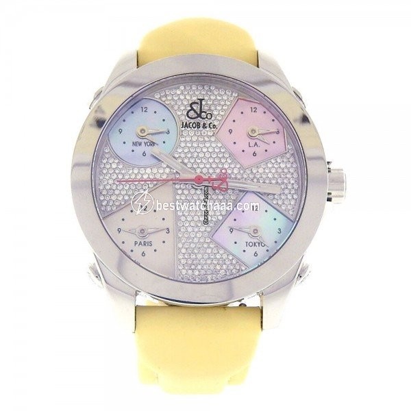 Jacob & Co. Five Time Zone Mens watch Unisex Quartz Steel JCM44