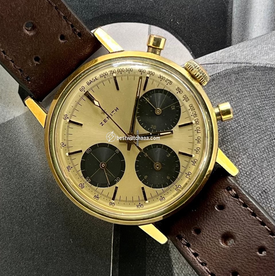 Zenith Mens watch Unisex Manual winding Gold Steel 146-HP