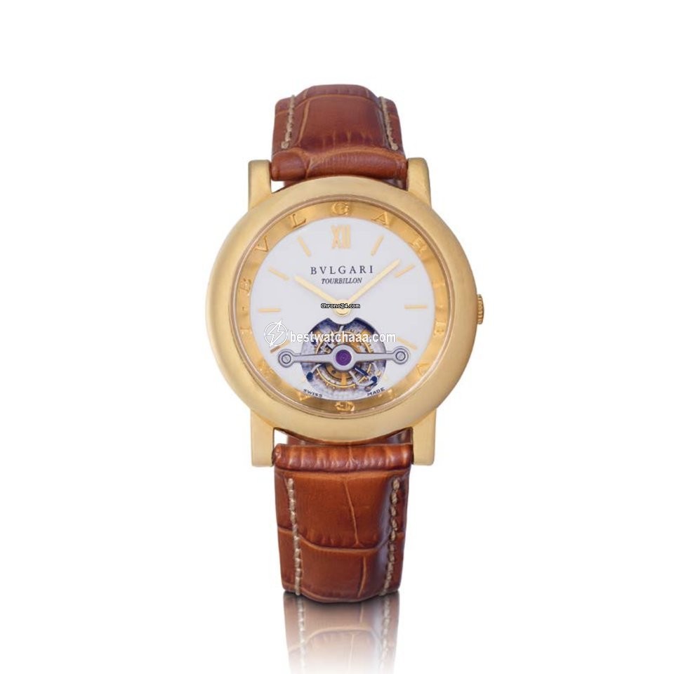 Bulgari Mens watch Unisex Manual winding Yellow gold AT 40 GL TB