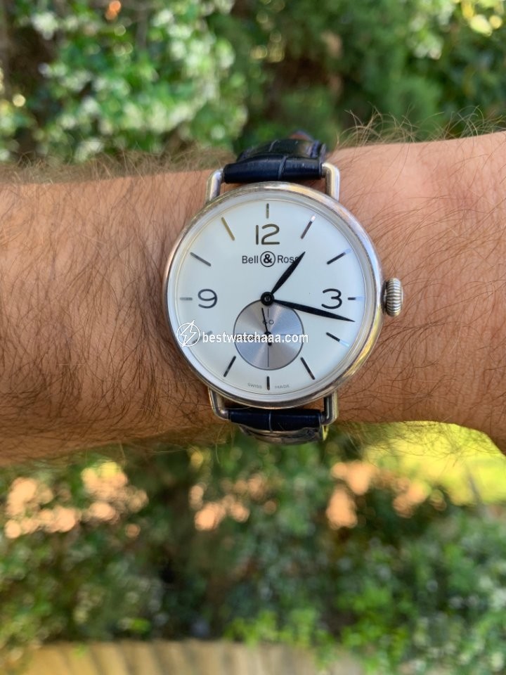 Bell & Ross Vintage Mens watch Unisex Manual winding Silver BRWW1-ME-AG-SI SCR