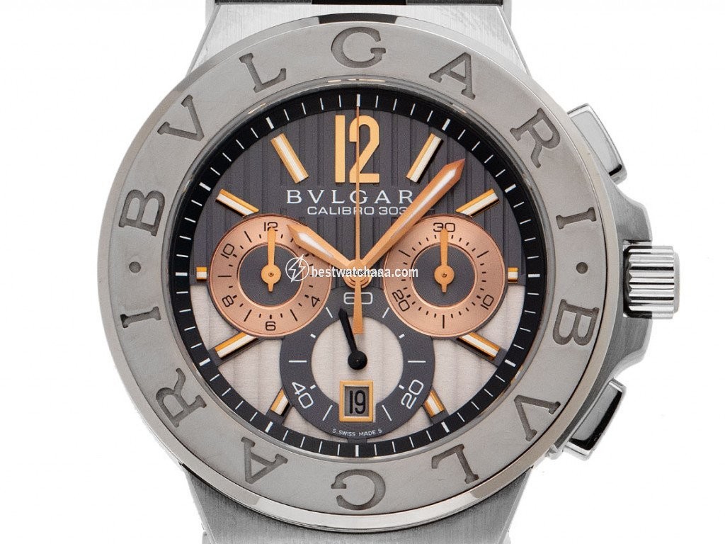 Bulgari Diagono Mens watch Unisex Automatic Gold Steel DG42SWGCH