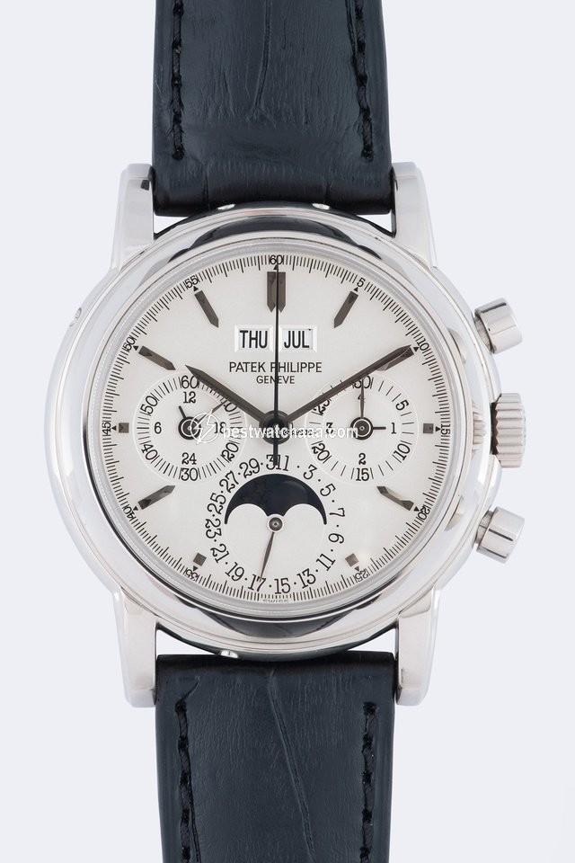 Patek Philippe Perpetual Calendar Chronograph Mens watch Unisex Manual winding White gold 3970 G