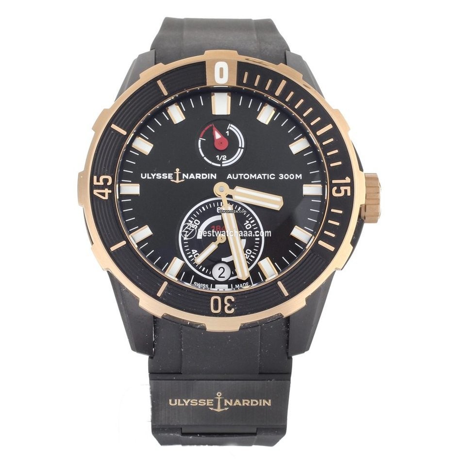 Ulysse Nardin Mens watch Unisex Automatic Titanium 1185-170 BLACK
